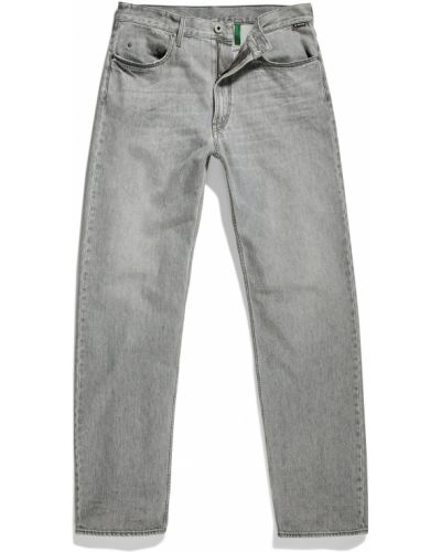 Voľné jednofarebné bavlnené džínsy G-star Raw - sivá