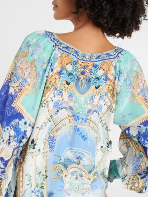 Blusa de seda de flores de crepé Camilla