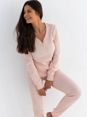 Pidžama s melange uzorkom Sensis ružičasta