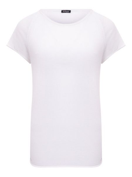 Кашемировая шелковая футболка Kiton белая