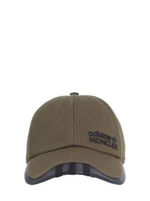 Medvilninis kepurė su snapeliu Moncler Genius žalia