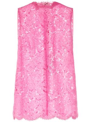 Top sin mangas de encaje Dolce & Gabbana rosa