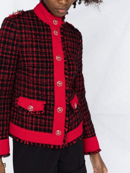 Tvídová kostkovaná bunda Dolce & Gabbana