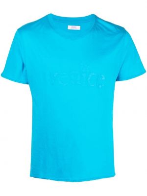 T-shirt con stampa Erl blu