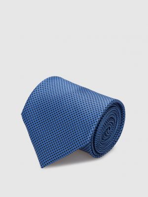 Шовковий краватка з візерунком Stefano Ricci, блакитний