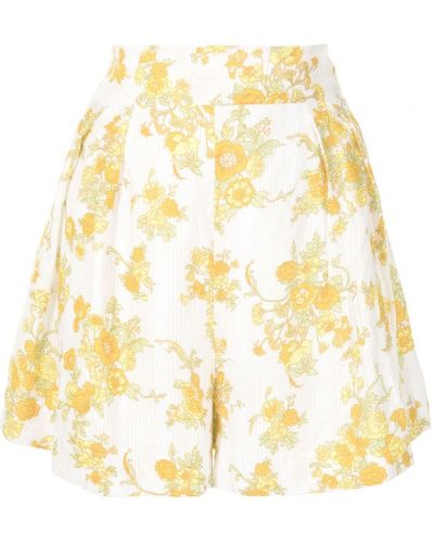 Pantalones cortos de flores con estampado Faithfull The Brand amarillo
