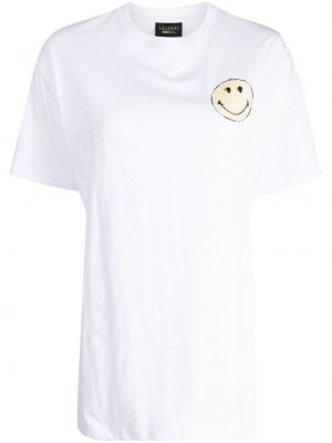 Bavlnené tričko s výšivkou Joshua Sanders biela