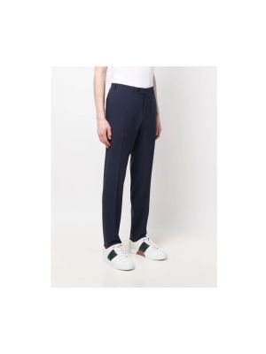 Pantalones de lana slim fit Canali azul
