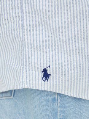 Хлопковая рубашка на пуговицах свободного кроя Polo Ralph Lauren белая