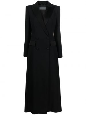 Drapovaný kabát Alberta Ferretti černý