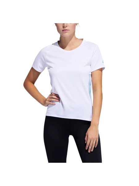 Αθλητική μπλούζα Adidas λευκό