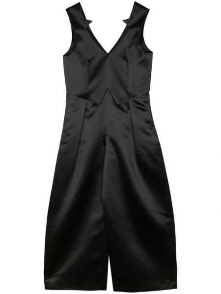 Αμάνικη σατέν ολόσωμη φόρμα Noir Kei Ninomiya μαύρο