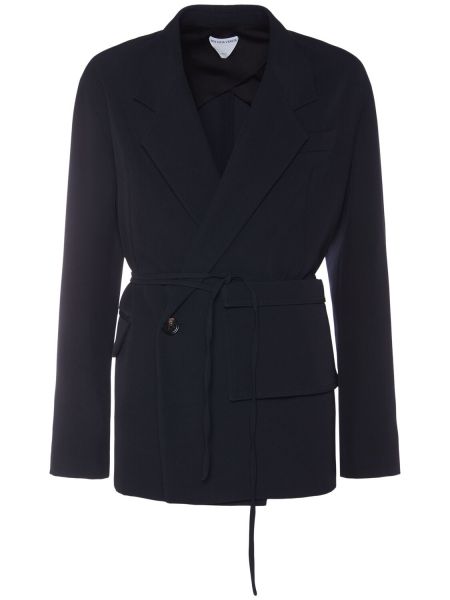 Blazer en laine Bottega Veneta bleu