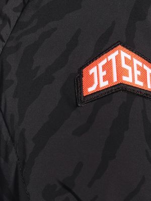 Smučarska jakna s potiskom s tigrastim vzorcem Jet Set črna