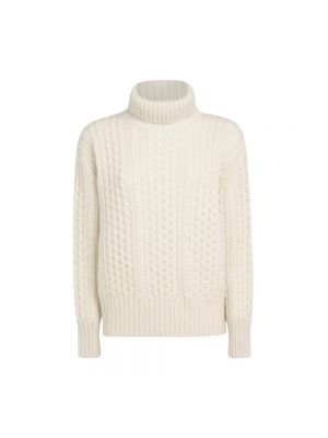 Sweter z kaszmiru z dżerseju Kiton biały