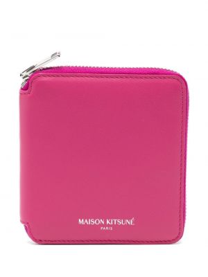 Δερμάτινος πορτοφόλι με σχέδιο Maison Kitsuné