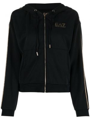 Hoodie Ea7 Emporio Armani svart