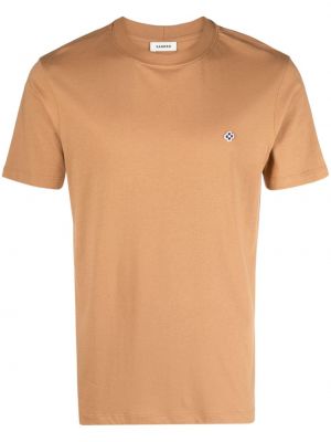 T-shirt brodé avec manches courtes Sandro marron