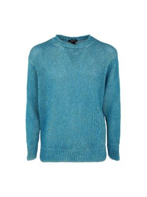 Sweter z okrągłym dekoltem Avant Toi niebieski