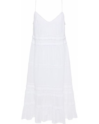 Bílé šaty ke kolenům bavlněné Velvet By Graham & Spencer