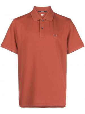 Medvilninis polo marškinėliai C.p. Company ruda