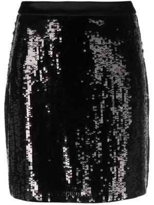 Spódnica z cekinami dopasowana Karl Lagerfeld czarna