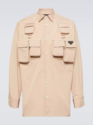 Camicia di cotone Prada beige