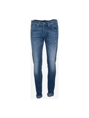Dzianinowe jeansy skinny slim fit Dondup niebieskie