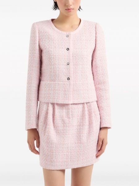Tweed jacke Emporio Armani pink