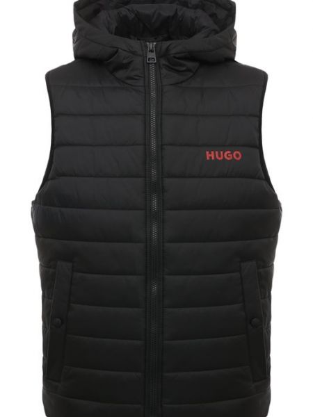 Черный утепленный жилет Hugo