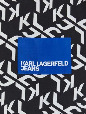 Pamučna traper košulja bootcut Karl Lagerfeld Jeans crna