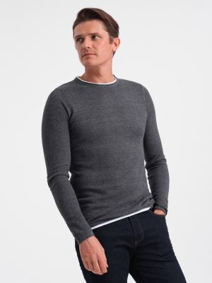 Меланжов памучен пуловер Ombre