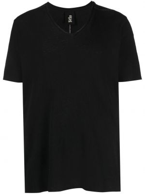 Marškinėliai slim fit v formos iškirpte Thom Krom juoda
