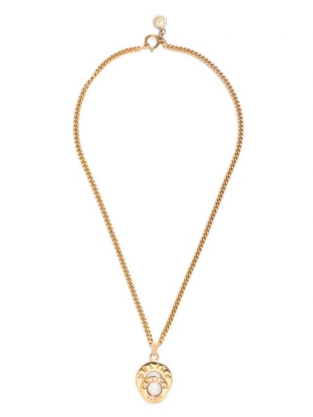 Ogrlica sa perlicama Céline Pre-owned zlatna