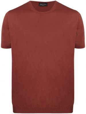 Camiseta de cuello redondo Roberto Collina naranja
