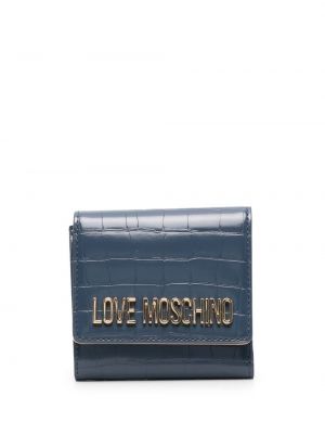 Plissert lommebok Love Moschino blå