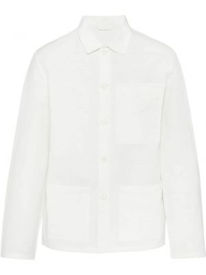 Lininė marškiniai Prada balta