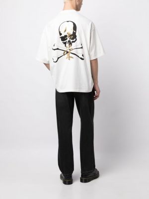 Kokvilnas t-krekls ar apdruku Mastermind Japan balts