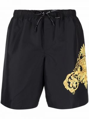 Trykt shorts Versace svart