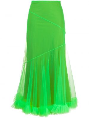 Tylový midi sukně Molly Goddard zelený