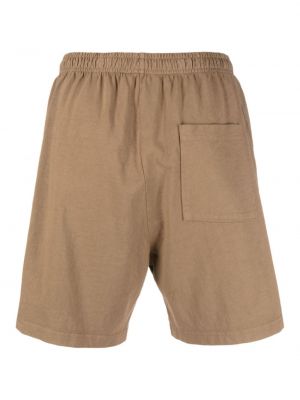Shorts de sport en coton à imprimé Sporty & Rich marron