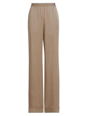 Атласные брюки Michael Kors Collection коричневые