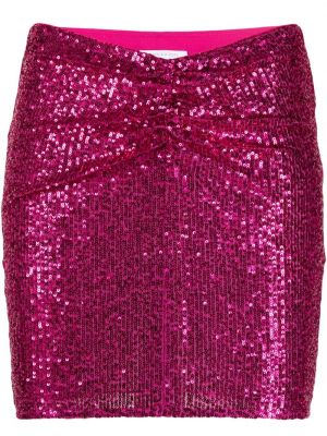Mini sukně s flitry Patrizia Pepe růžové