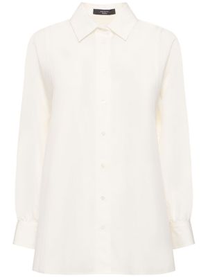 Βαμβακερό πουκάμισο Weekend Max Mara λευκό