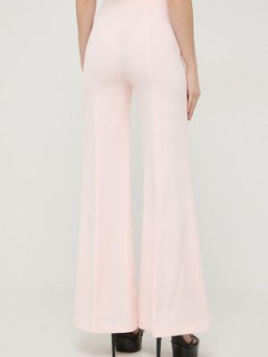 Jednobarevné kalhoty s vysokým pasem Marciano Guess růžové