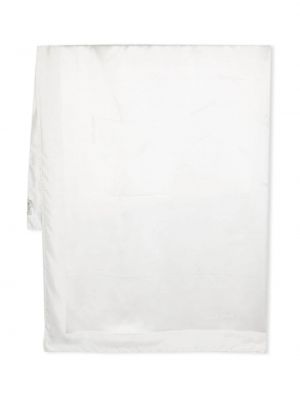 Копринен шал с принт Lanvin бяло