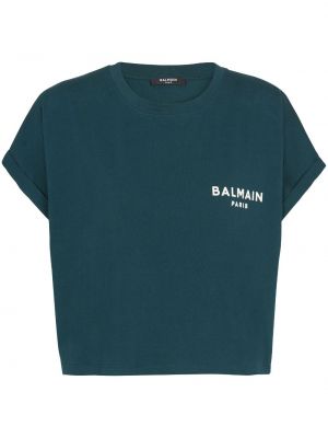Тениска зелено Balmain