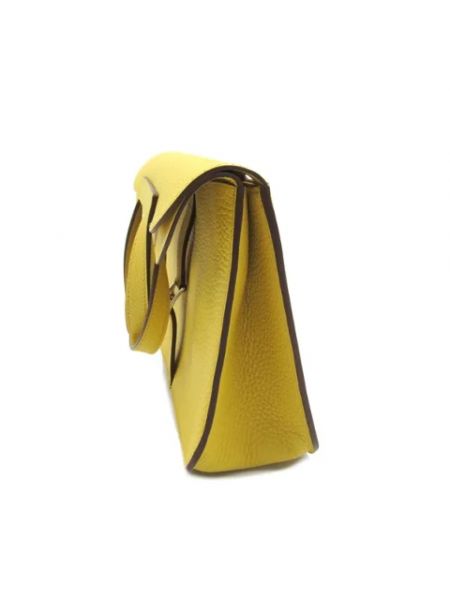 Bolso cruzado de cuero retro Hermès Vintage amarillo