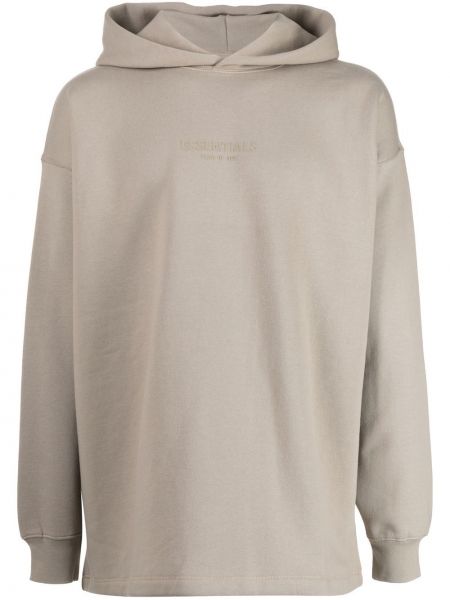 Trykt bomull hettegenser Fear Of God Essentials brun