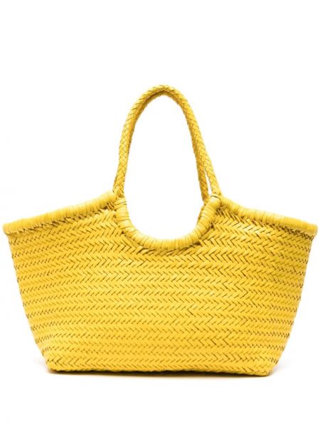 Kožená nákupná taška Dragon Diffusion žltá